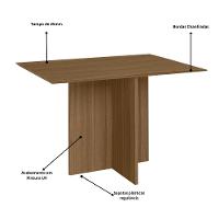 Mesa de Jantar Retangular Poliman Helo com 4 Cadeiras - 120 cm de Largura - 9