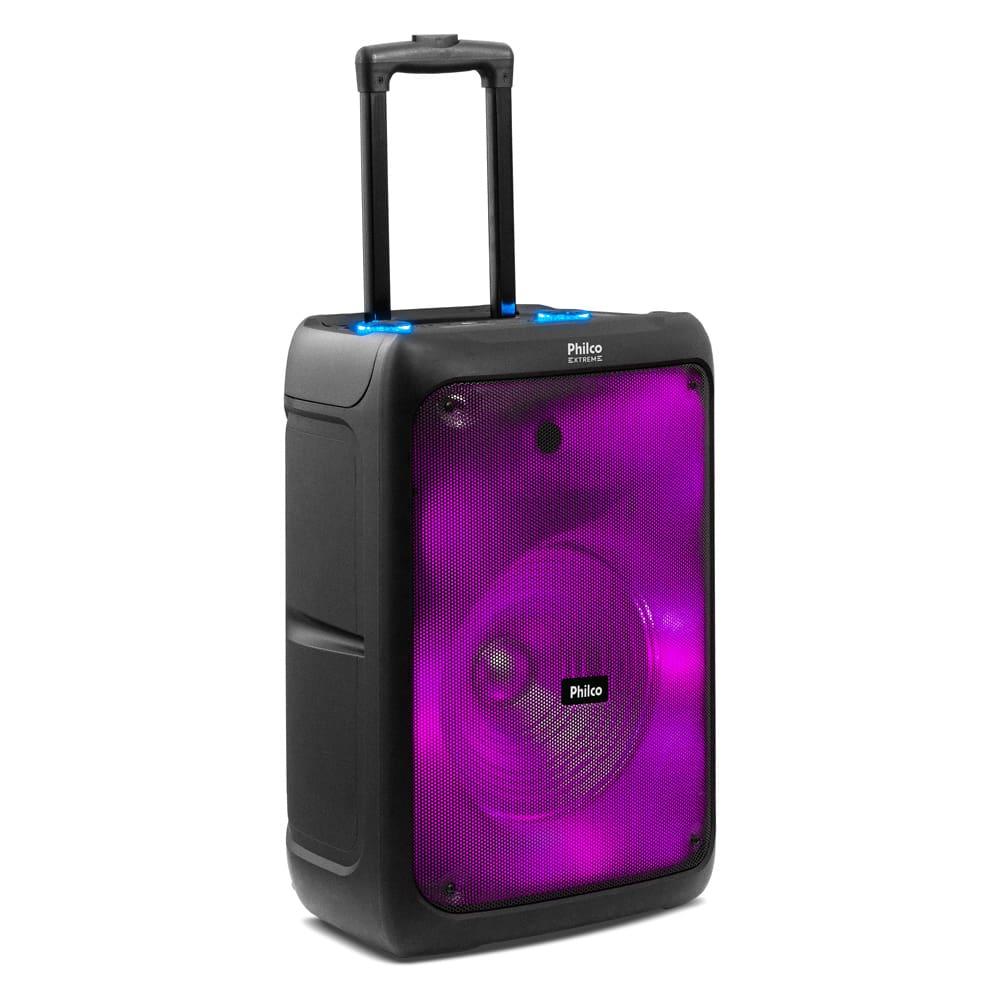 Caixa de Som Philco PCX5200 com Bluetooth, Radio FM, 4.400 mAh, Display Digital e Iluminação LED - 600W - 4