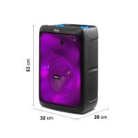 Caixa de Som Philco PCX5200 com Bluetooth, Radio FM, 4.400 mAh, Display Digital e Iluminação LED - 600W - 9