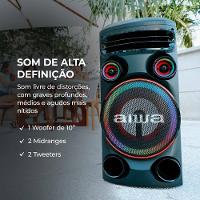 Torre de Som Aiwa T1W-02 com Bluetooth, Iluminação RGB e Entrada USB - 1600W RMS - Bivolt - 3