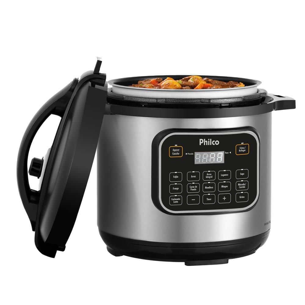 Panela de Pressão Elétrica Philco PPP80 Multifuncional com 12 Funções, Painel Digital e Timer Programável 1200W - 8 litros - 3