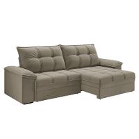 Sofá Retrátil e Reclinável 4 Lugares 2,60m Revestimento Suede com Molas Ensacadas Luizzi California Soft - 2