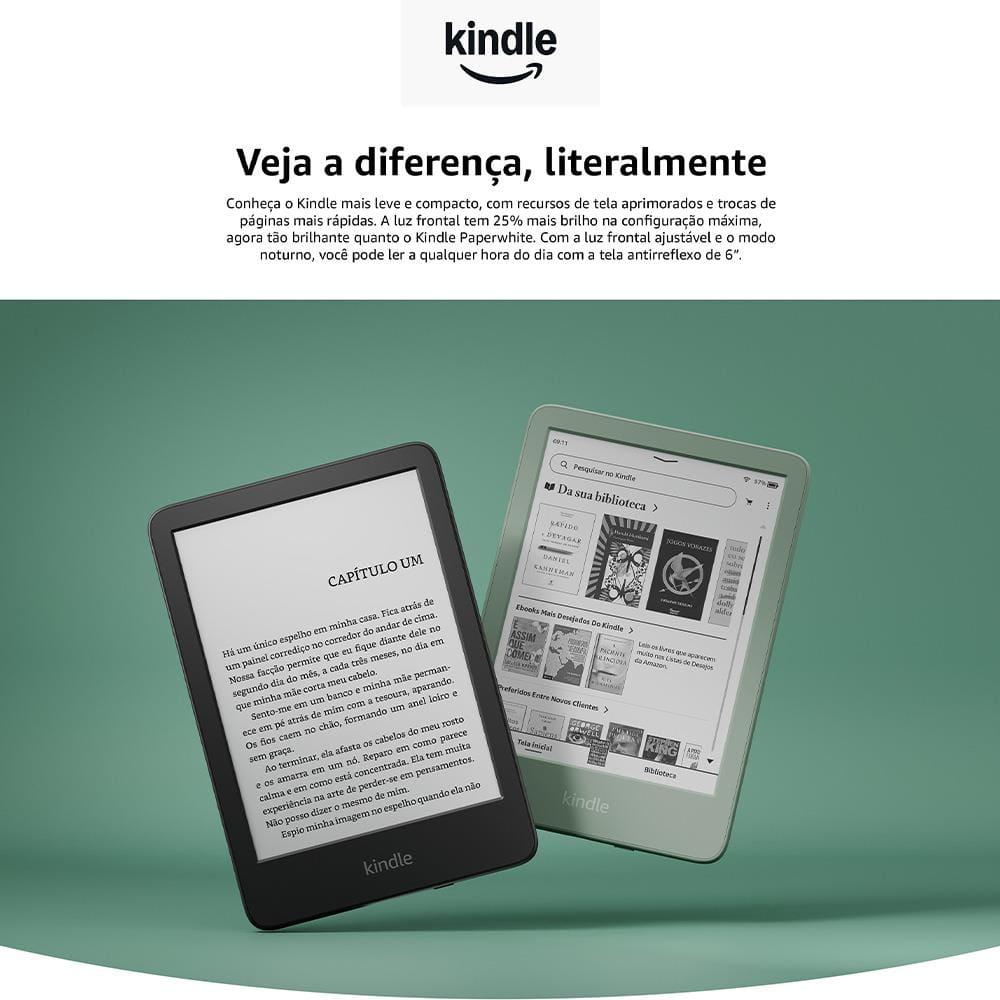 E-Reader Kindle 11ª Geração Amazon com 16GB, Luz integrada e Wi-Fi - Preto - 2