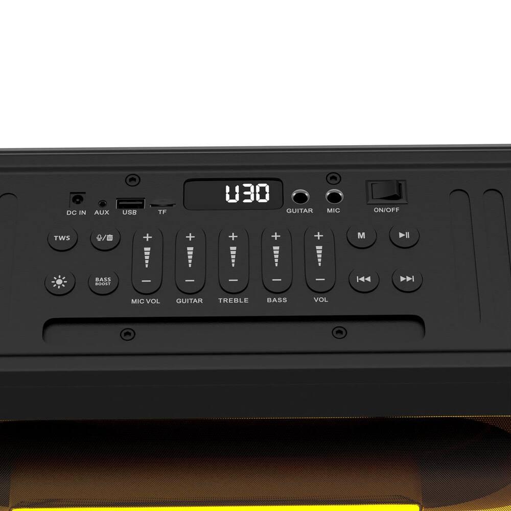 Caixa de Som Amplificada Philco Ex Bass PCX6700 Bluetooth Entrada Guitarra Microfone Controle Remoto Flash Light 650W - 10