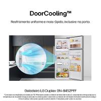 Geladeira LG Frost Free GN-B452PFF Duplex com Tecnologia Smart Inverter, Linear Cooling e DoorCooling Inox Look - 461 litros - 10