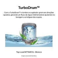 Lavadora de Roupas LG Automática WT16WV6 com Inteligência Artificial AIDD e Porta com Fechamento Suave 16kg - Branca - 12