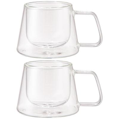 Conjunto com 2 Xícaras para Café Wolff com Parede Dupla - 180 ml