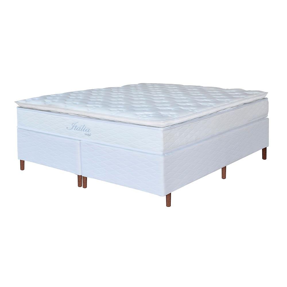 Cama Box King Size Umaflex Italia Jacquard 72x193x204 - Branco - 2