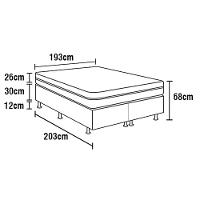 Cama Box King Size Umaflex Italia Jacquard 72x193x204 - Branco - 5