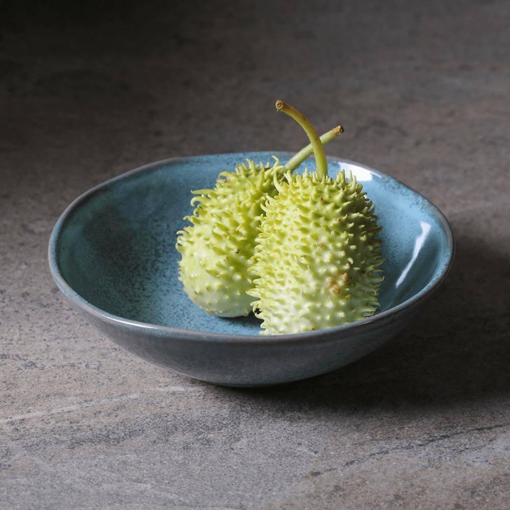 Conjunto de Cumbucas Porto Brasil Linhas Breeze Orgânico Azul 6 Peças - 520ml - 4