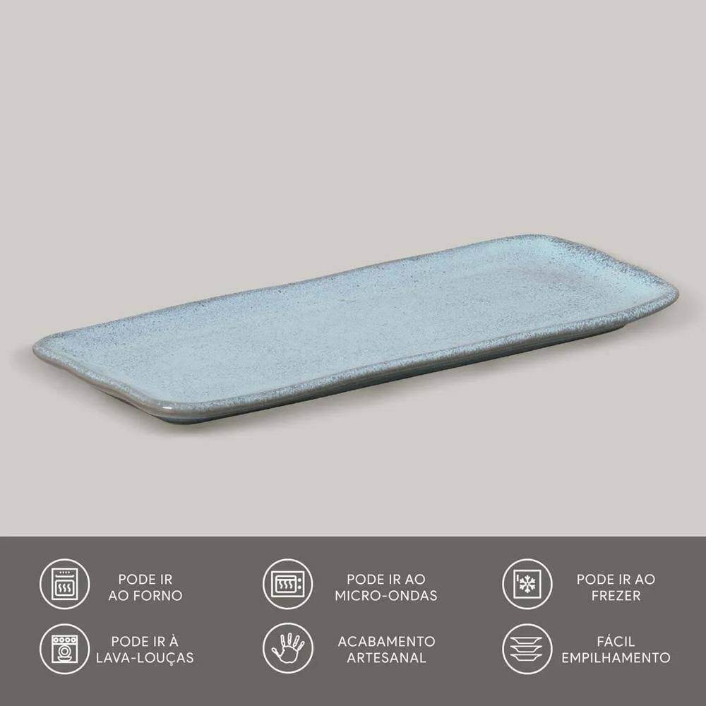 Conjunto de Travessas Retangular Média Porto Brasil Orgânico Breeze 33x13cm - 4 Peças - 3