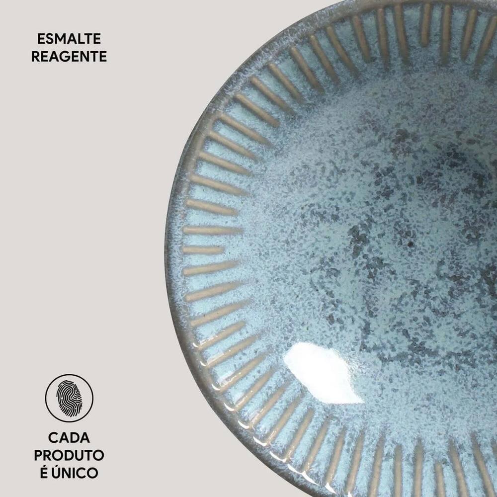 Conjunto de Cumbucas Porto Brasil Linhas Breeze Azul 6 Peças - 370 ml - 3