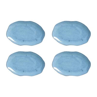 Conjunto de Travessas Oval Rasa Média Porto Brasil Bio Breeze 30x20cm - 4 Peças