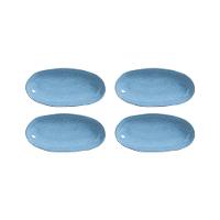 Conjunto de Travessas Oval Funda G Porto Brasil Orgânico Breeze 32x16cm - 4 Peças - 1