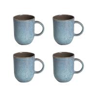 Conjunto de Xícaras Grandes Porto Brasil Coup Breeze em Cerâmica Stoneware Azul 330ml - 4 Peças - 1