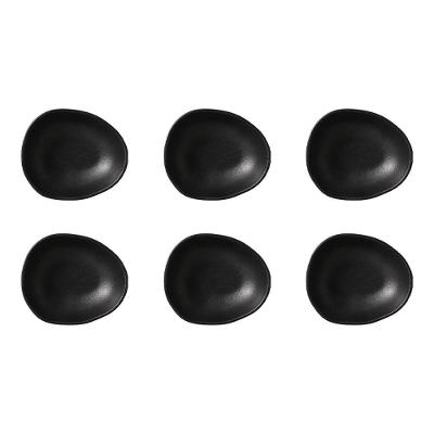 Conjunto de Cumbucas Ovais Porto Brasil Orgânico Preto Matte 265ml - 6 Peças