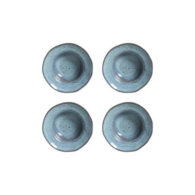 Conjunto de Pratos de Sobremesa Porto Brasil Orgânico Breeze Azul 250ml - 4 Peças