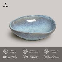 Conjunto de Cumbucas Ovais Porto Brasil Orgânico Brezze Azul 265ml - 6 Peças - 2