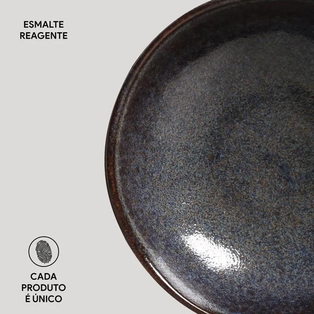 Conjunto de Cumbucas Porto Brasil Orgânico Titanium Azul Escuro 520ml - 6 Peças - 4