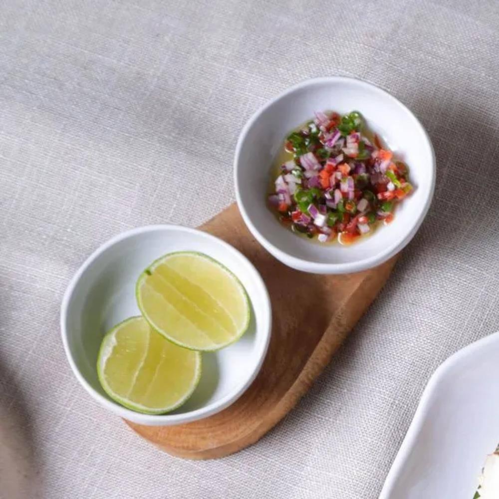 Conjunto de Ramequins Médios Porto Brasil Orgânico New White com 6 Peças 70ml – Branco - 3