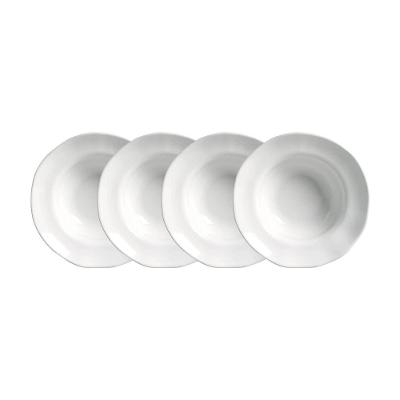 Conjunto de Pratos de Sobremesa Porto Brasil Orgânico New White 250ml - 4 Peças