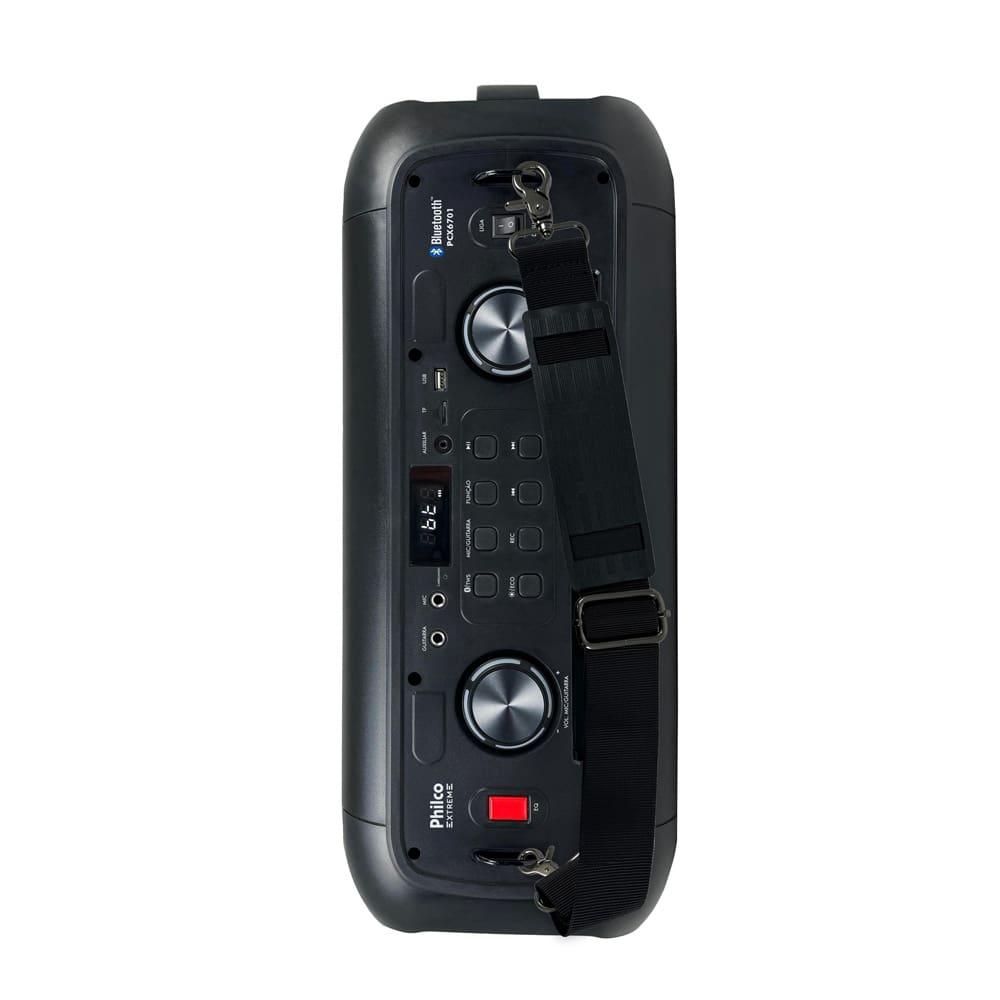 Caixa de Som Amplificada Philco PCX6701 com Bluetooth, Iluminação LED e Controle Remoto - 650W - 6