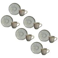 Conjunto de Xícaras de Café com Pires Porto Brasil Bio Green Granite 120ml - 6 Peças - 1