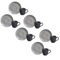 Conjunto de Xícaras de Café com Pires Porto Brasil Bio Dust 120ml - 6 Peças - 1