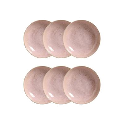 Conjunto de Pratos Fundos Porto Brasil Bio Litchi Rosa Claro 1,1 litros – 6 Peças