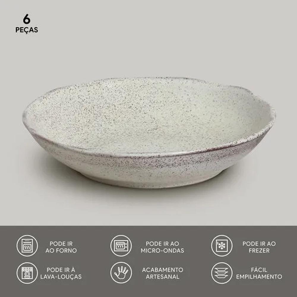 Conjunto de Pratos Fundos Porto Brasil Bio Pistache 1,1 litros – 6 Peças - 3