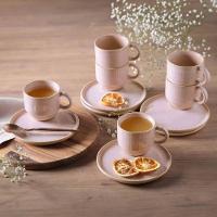 Conjunto de Xícaras de Chá com Pires Porto Brasil Linhas Litchi 230ml - 6 Peças - 2