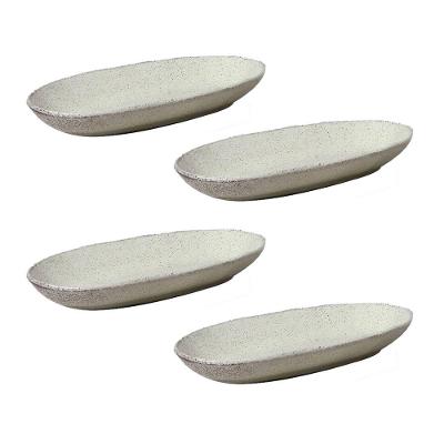 Conjunto de Travessas Ovais Grandes Porto Brasil Orgânico Pistache 32x16cm - 4 Peças