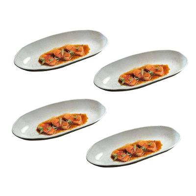 Conjunto de Travessas Ovais Grandes Porto Brasil Orgânico Echo 32x16cm - 4 Peças