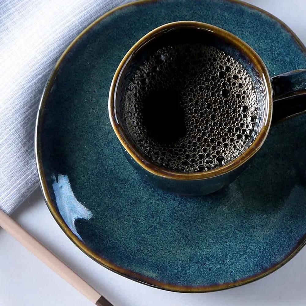 Conjunto de Xícaras de Café com Pires Porto Brasil Orgânico Oceano 120ml - 6 Peças - 3