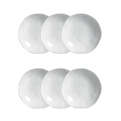Conjunto de Pratos Fundos Porto Brasil Orgânico New White 600ml - 6 Peças