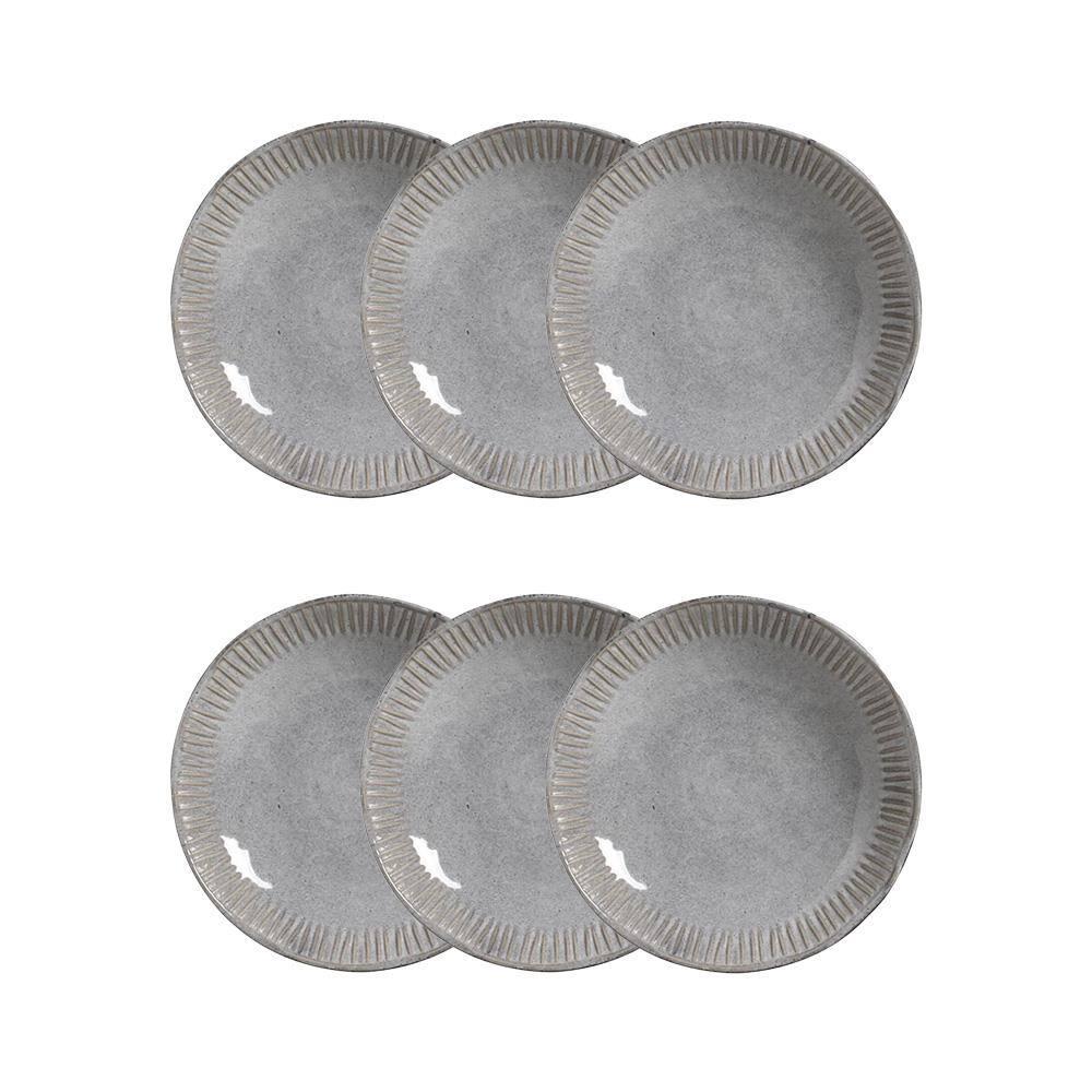 Conjunto de Pratos Fundos Porto Brasil Linhas Dust 830ml - 6 Peças - 1