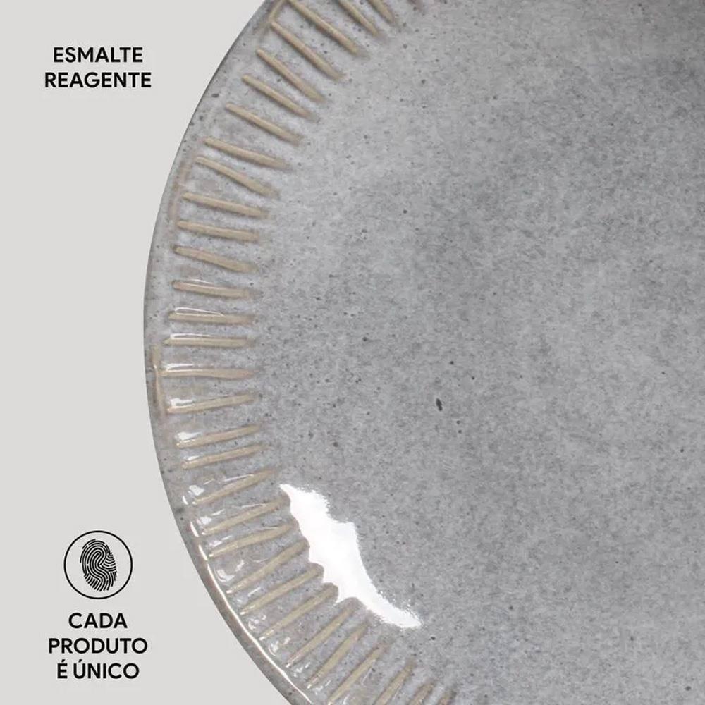 Conjunto de Pratos Fundos Porto Brasil Linhas Dust 830ml - 6 Peças - 5