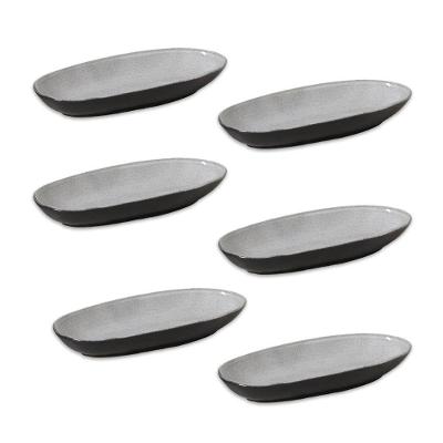 Conjunto de Travessas Ovais Grandes Porto Brasil Orgânico Dust 32x16cm - 4 Peças