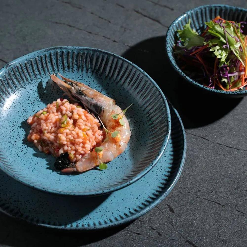 Conjunto de Pratos Fundos Porto Brasil Linhas Night Sky Azul 830ml - 6 Peças - 2