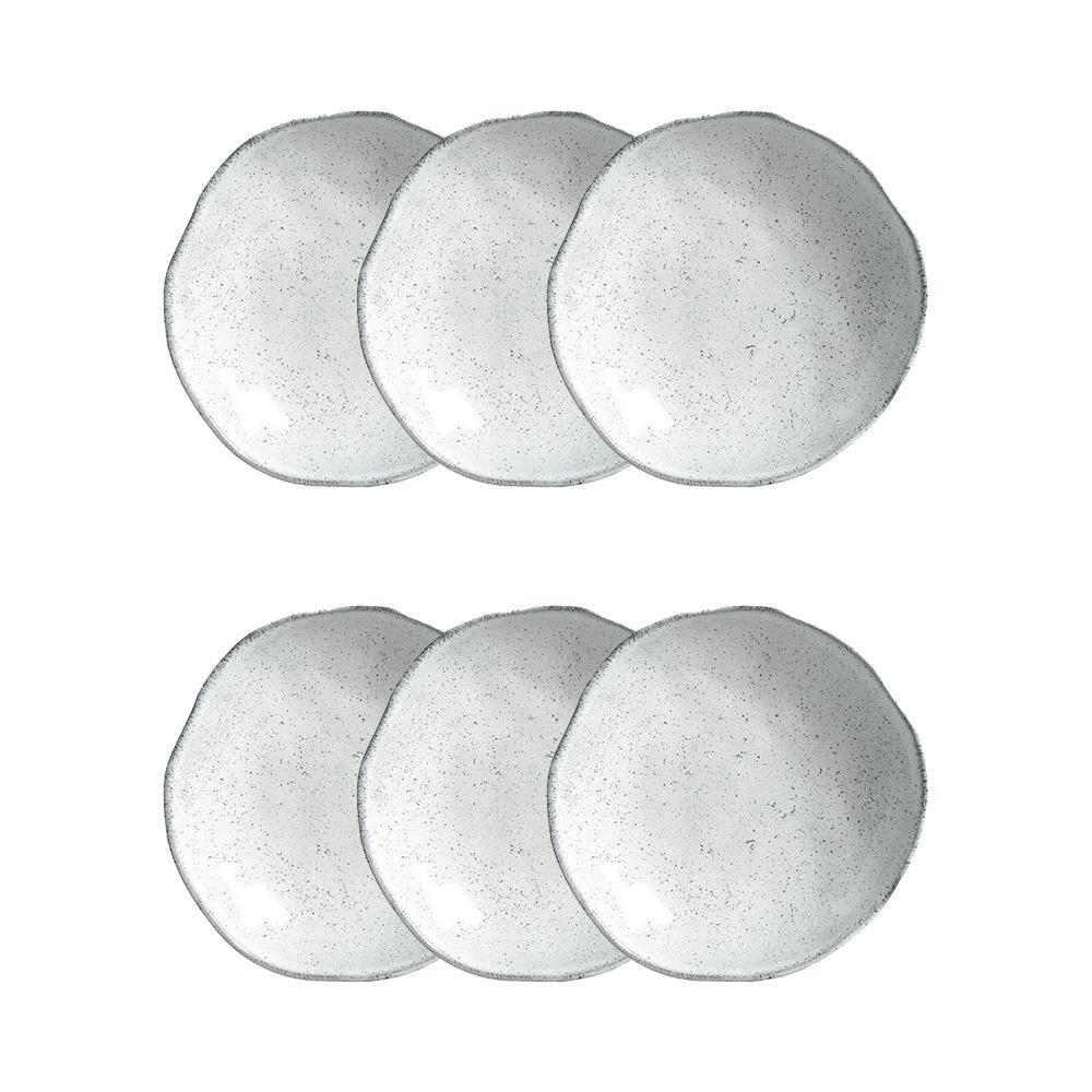 Conjunto de Pratos Fundos Porto Brasil Orgânico Echo Branco 600ml - 6 Peças - 1