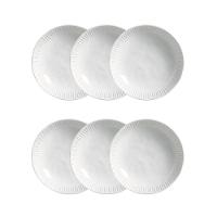 Conjunto de Pratos Fundos Porto Brasil Linhas New White 830ml - 6 Peças - 1