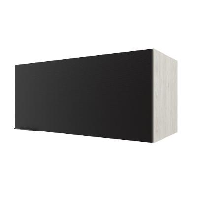 Armário Aéreo para Geladeira Bartira Rubi com 1 Porta e 80cm de Largura – Freixo/Preto Poah