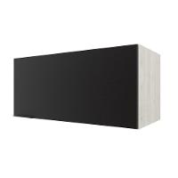 Armário Aéreo para Geladeira Bartira Rubi com 1 Porta e 80cm de Largura – Freixo/Preto Poah - 1