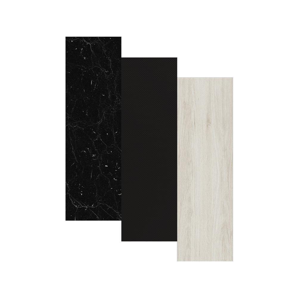 Balcão Triplo Bartira Rubi com 2 Portas, 2 Gavetas, 1 Gavetão, 1 Prateleira e 120cm de Largura - Freixo/Preto Poah - 5