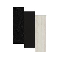 Balcão Triplo Bartira Rubi com 2 Portas, 2 Gavetas, 1 Gavetão, 1 Prateleira e 120cm de Largura - Freixo/Preto Poah - 5