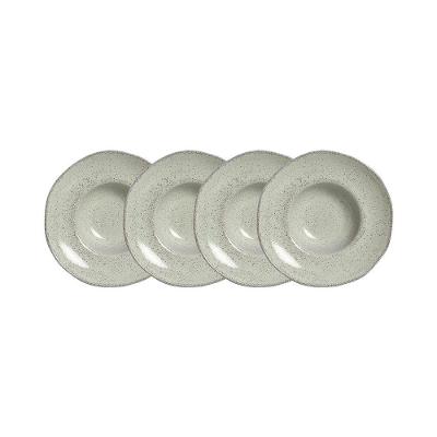 Conjunto de Pratos para Massa Porto Brasil Orgânico Pistache 450ml - 4 Peças