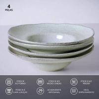 Conjunto de Pratos para Massa Porto Brasil Orgânico Pistache 450ml - 4 Peças - 3