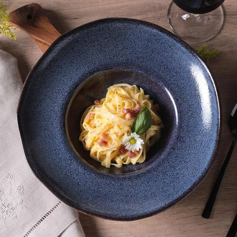 Conjunto de Pratos para Massa Porto Brasil Orgânico Titanium 450ml - 4 Peças - 4