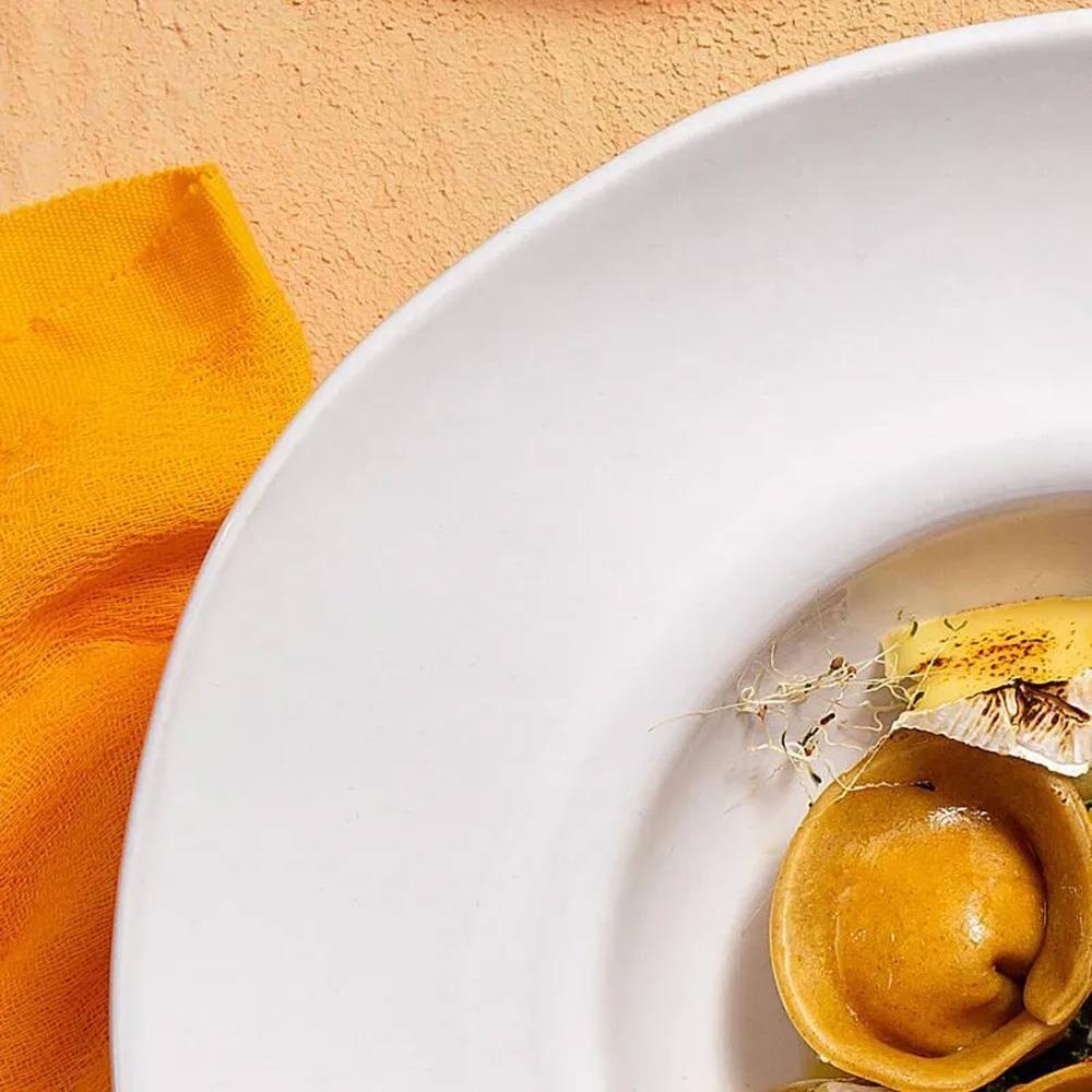 Conjunto de Pratos para Massa Porto Brasil Orgânico New White 450ml - 4 Peças - 3