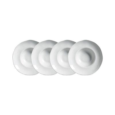Conjunto de Pratos para Massa Porto Brasil Orgânico New White 450ml - 4 Peças